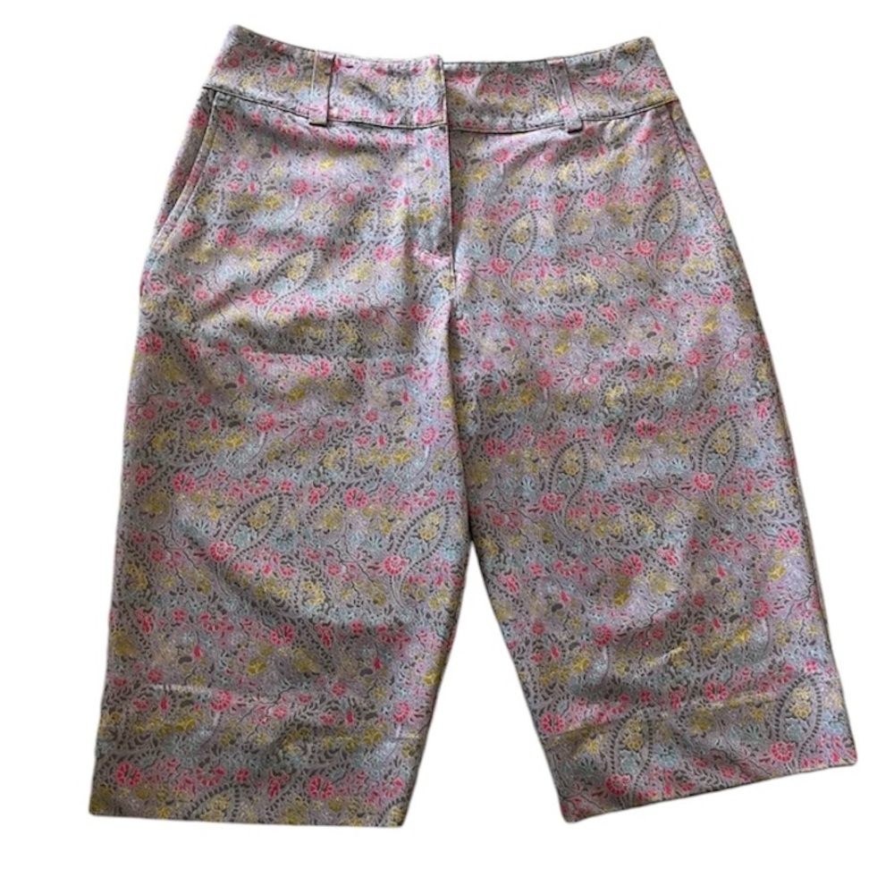 Nike golf paisley purple pink shorts size 2 two granny pink yellow
